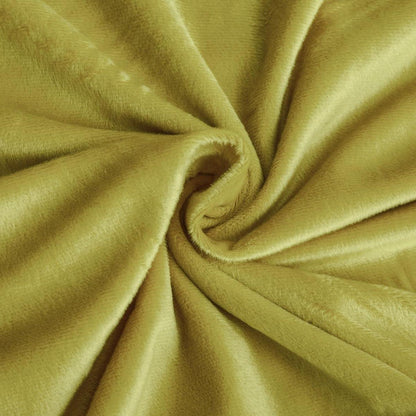 Winter Bettwäsche Set Fleece Gelb Grau 220x240cm