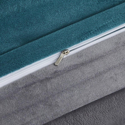Winter Bettwäsche Fleece 200x220cm – Kuscheliges Bettwäsche-Set in Blau, Grau