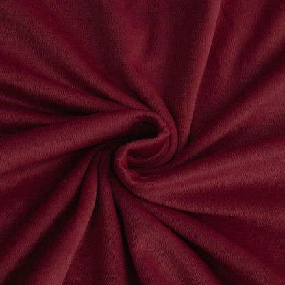 Flauschige Fleece Bettwäsche 135x200cm - Rot/Weinrot 4-teilig