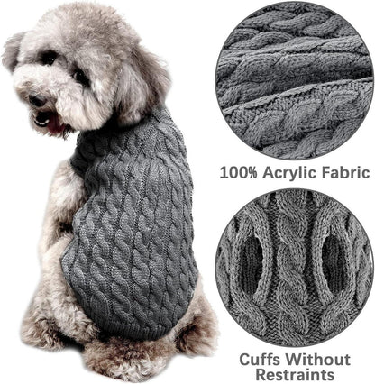 Hundepullover Winter Warmer Strickpullover Kleine Hunde Rollkragen