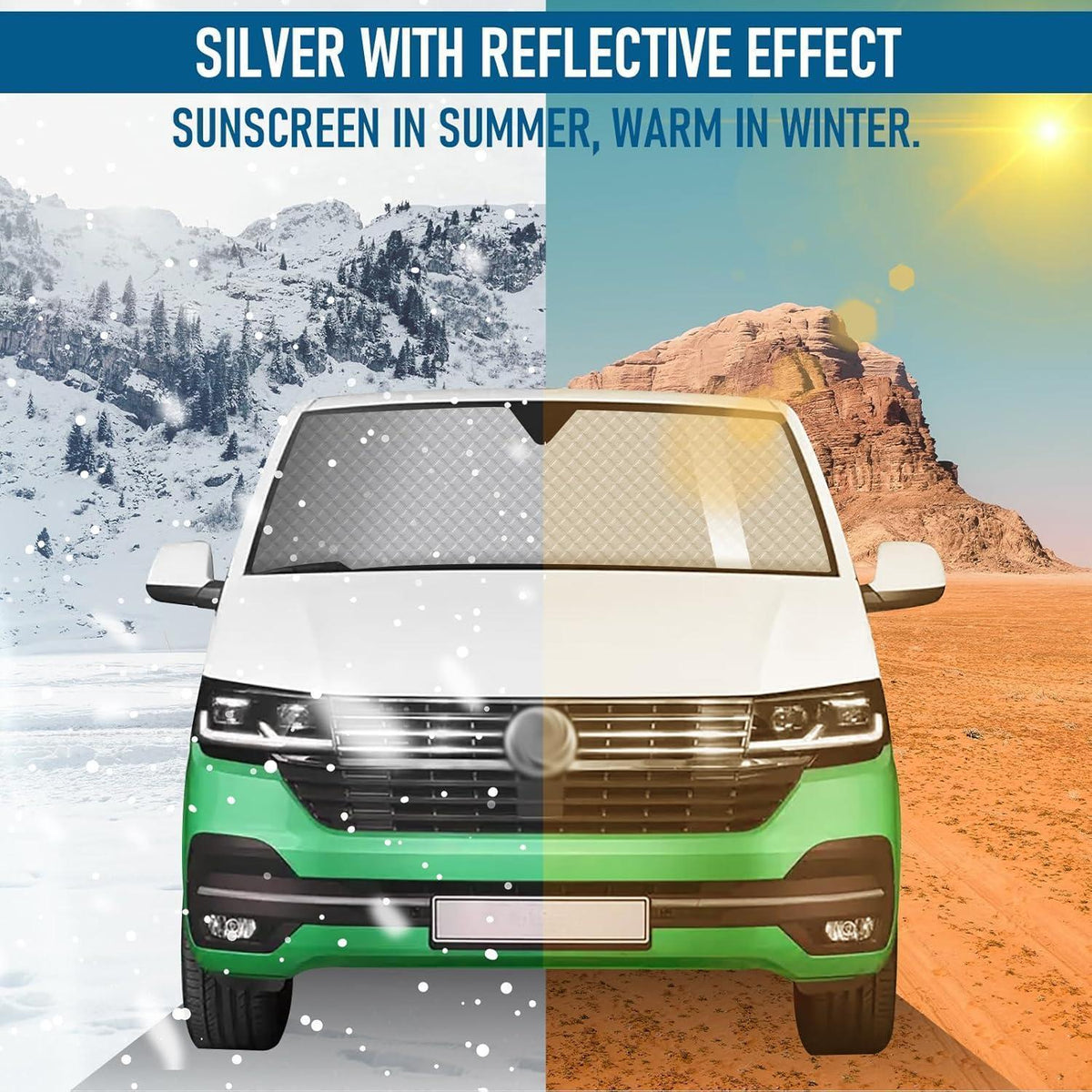 Thermo-Matten Set VW T4 LWB – Sonnenschutz für Wohnmobil & Auto
