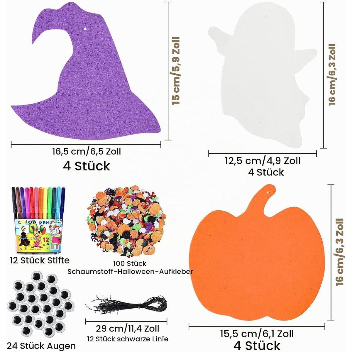 Halloween Bastelset Kinder – Kürbis & Halloween Deko DIY