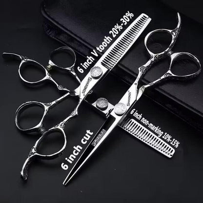 7-Zoll Friseurschere Rosenmuster – Japanisches Edelstahl-Set