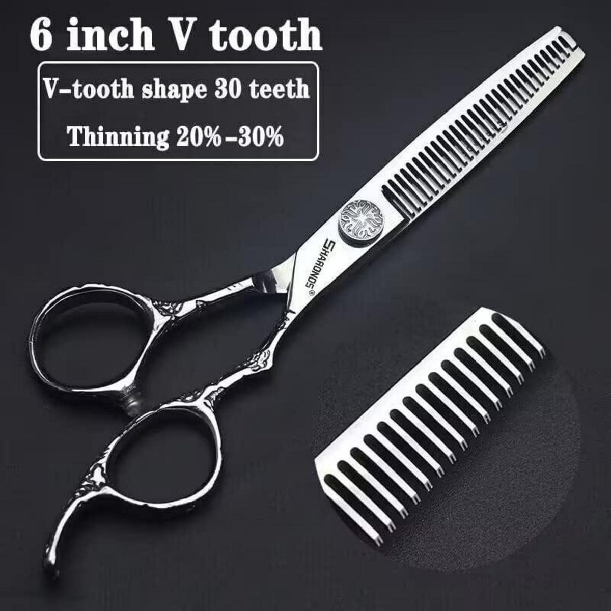 7-Zoll Friseurschere Rosenmuster – Japanisches Edelstahl-Set