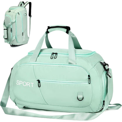 Wasserdichte Sporttasche 40L Rucksack Schuhfach Grün