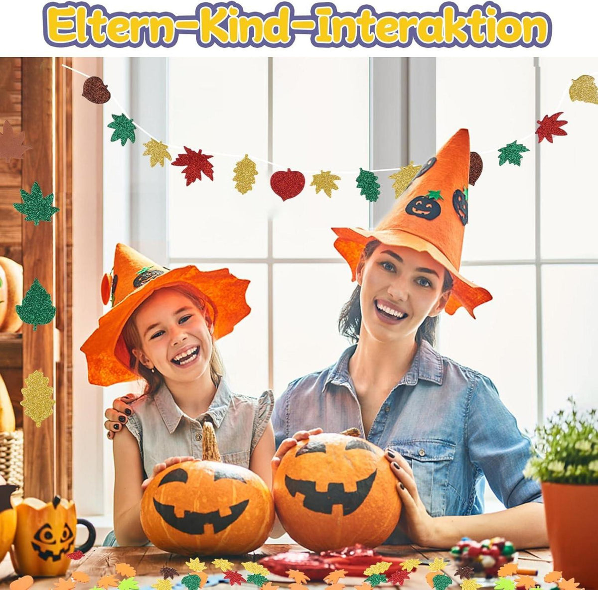 Herbst Bastelset Kinder 500 Stück Moosgummi Aufkleber Ahornblatt DIY
