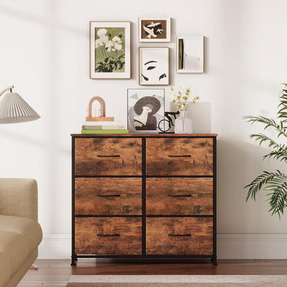 Kommode mit 6 Stoffschubladen – Schlafzimmer Organizer