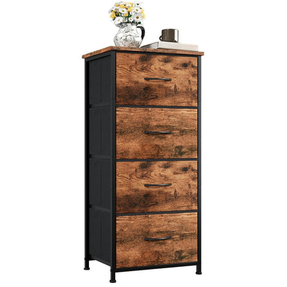 Somdot Kommode mit 4 Stoffschubladen – Schlafzimmer & Wohnzimmer
