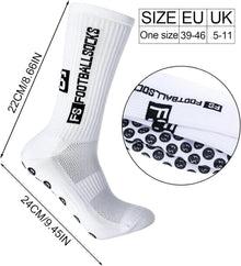 6er Pack Weiß Fußballsocken Anti Rutsch Sportsocken Größe