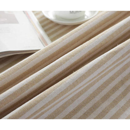 Leinenoptik Tischdecke abwaschbar – Beige, 140x180 cm