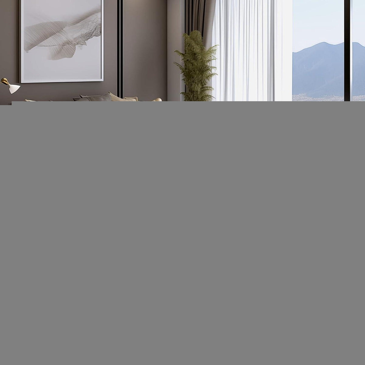 Hochflor Teppich Grau 160x230 – Waschbarer Shaggy Wohnzimmer Teppich