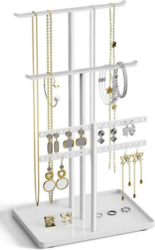 4-Ebenen Schmuck Organizer für Halskette, Armband, Ohrringe