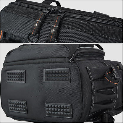 Werkzeugrucksack mit 55 Taschen, strapazierfähig und gepolstert