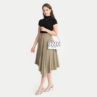 Miss Lulu Damen Clutch Kettentasche Party Schultertasche Pailletten