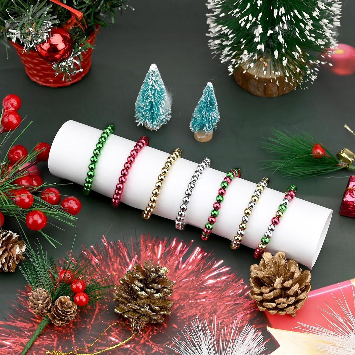 Weihnachts Bastelset 1200 Perlen für Kinder – DIY Schmuck & Deko