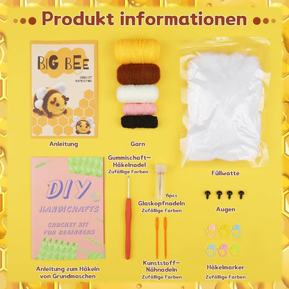 Häkelset Biene für Anfänger | Komplett mit Anleitung & Video