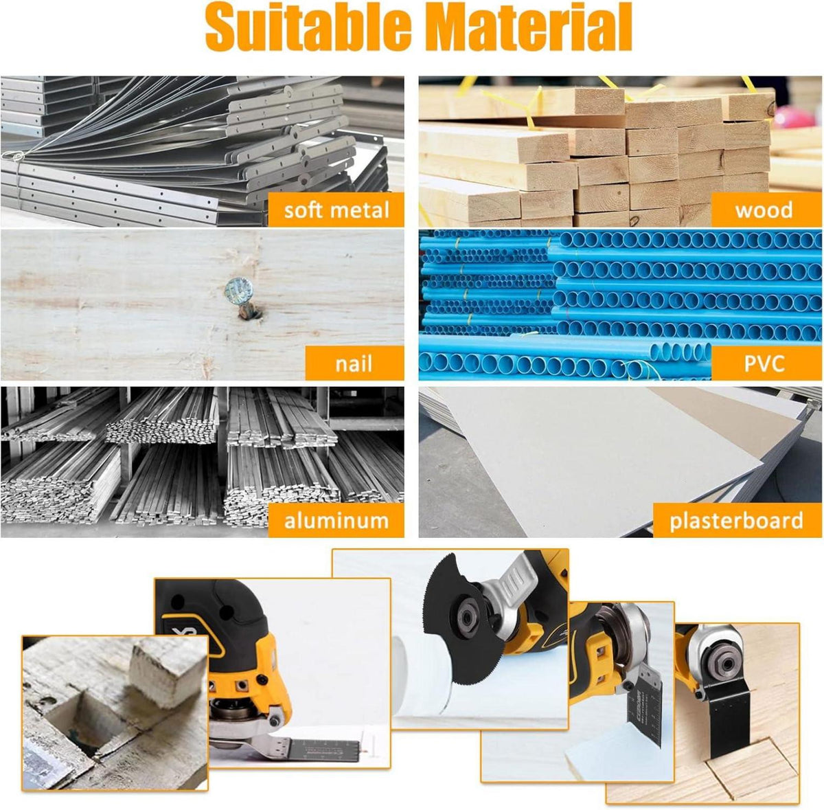 Multitool Sägeblätter Set 26 tlg für Fein Multimaster Bosch Makita Dewalt