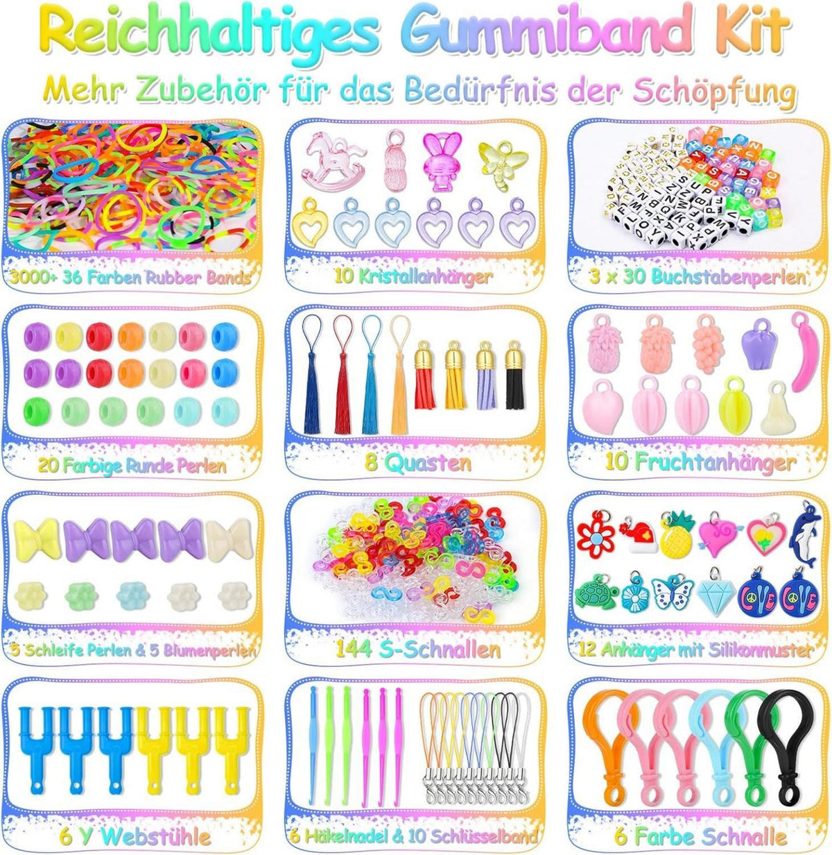Loom Gummibänder Set Webstuhl Bastelset Geschenk Kinder