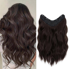 Gewellte Haarverlängerung Dunkelbraun, 45 cm Clip-In
