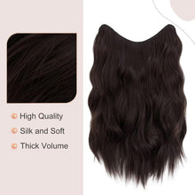 Gewellte Haarverlängerung Dunkelbraun, 45 cm Clip-In