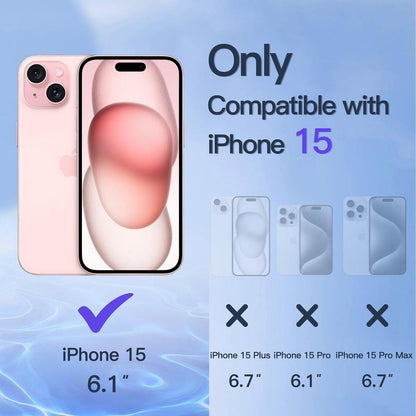 Displayschutzfolie iPhone 15 6,1" mit Kameraschutz, 2 Stück