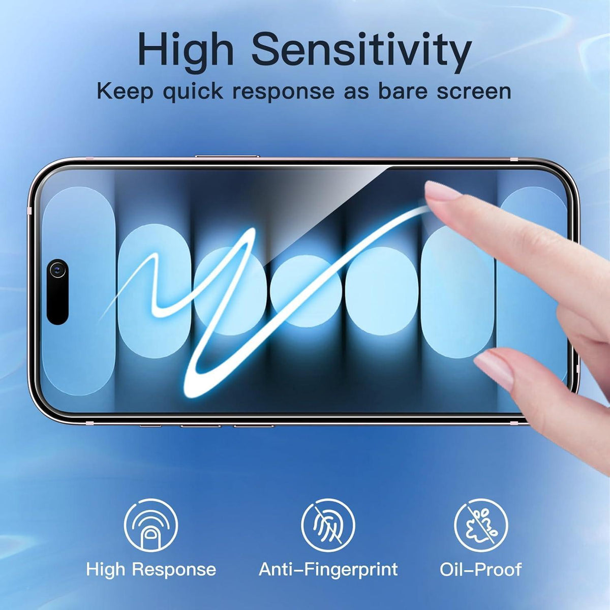 Displayschutzfolie iPhone 15 6,1" mit Kameraschutz, 2 Stück