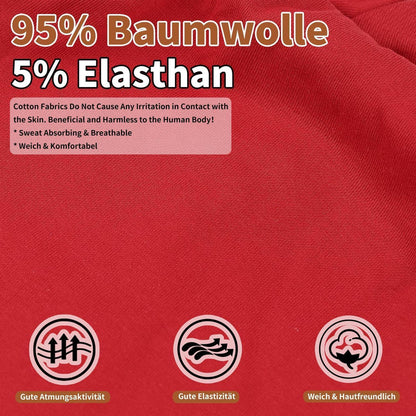 Slouch Beanie Mütze Baumwolle für Damen und Herren, dünn und leicht, rot