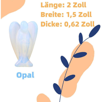 Schutzengel Kristall Statue Schmuckstein Deko Engel Figur Geschenk