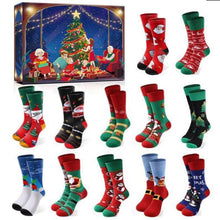 Weihnachtssocken Adventskalender 2025 Damen – 12 Paare Lustige Socken