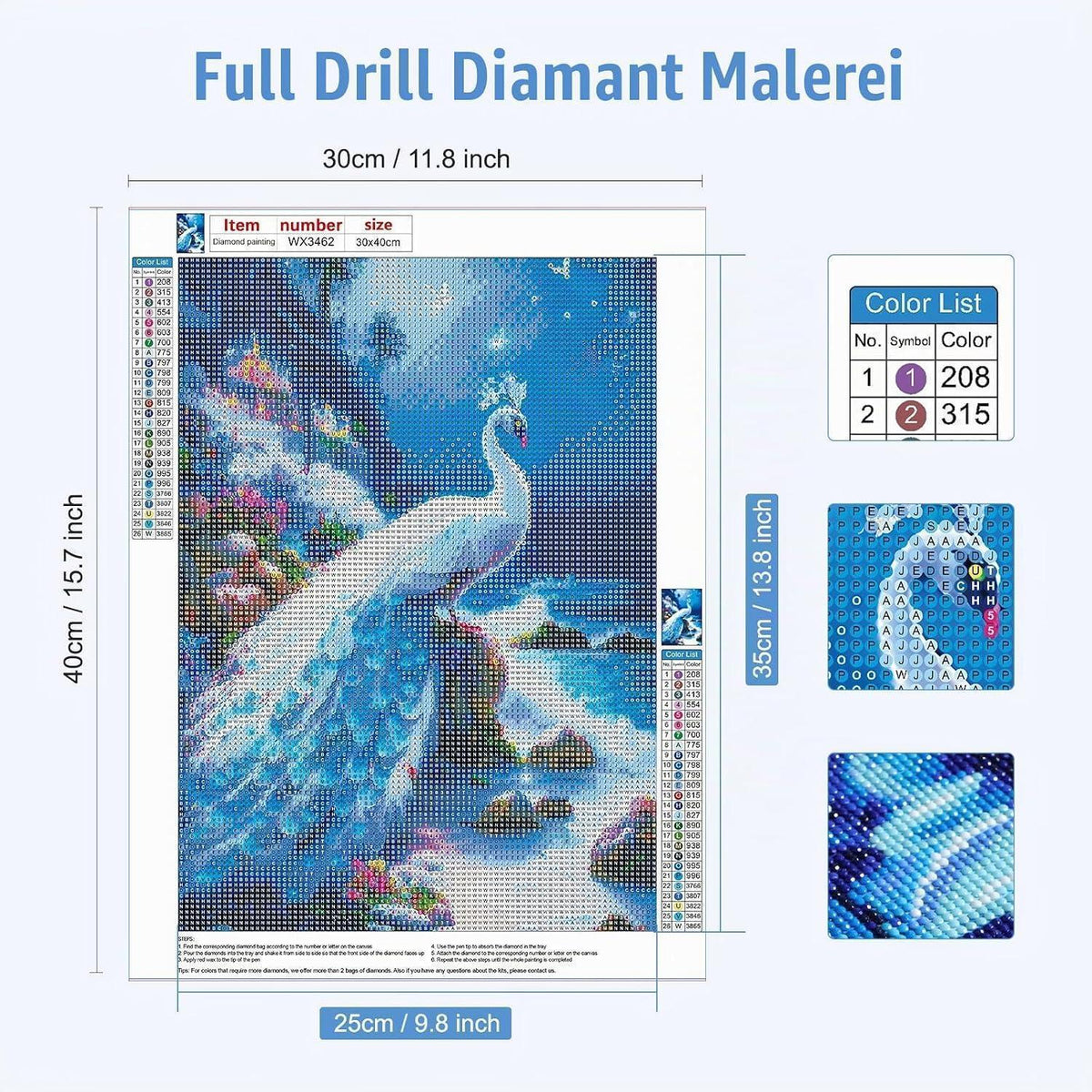 5D Diamant Painting Tiere Set für Erwachsene & Kinder