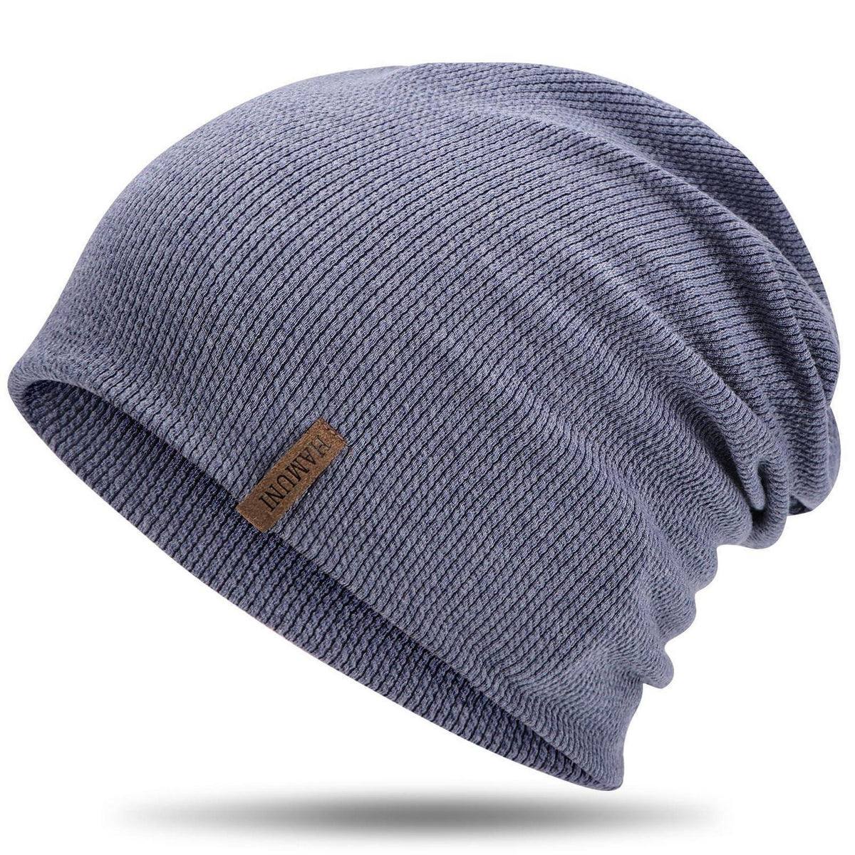 Damen Slouch Beanie Mütze – Hellblau, Weich & Bequem