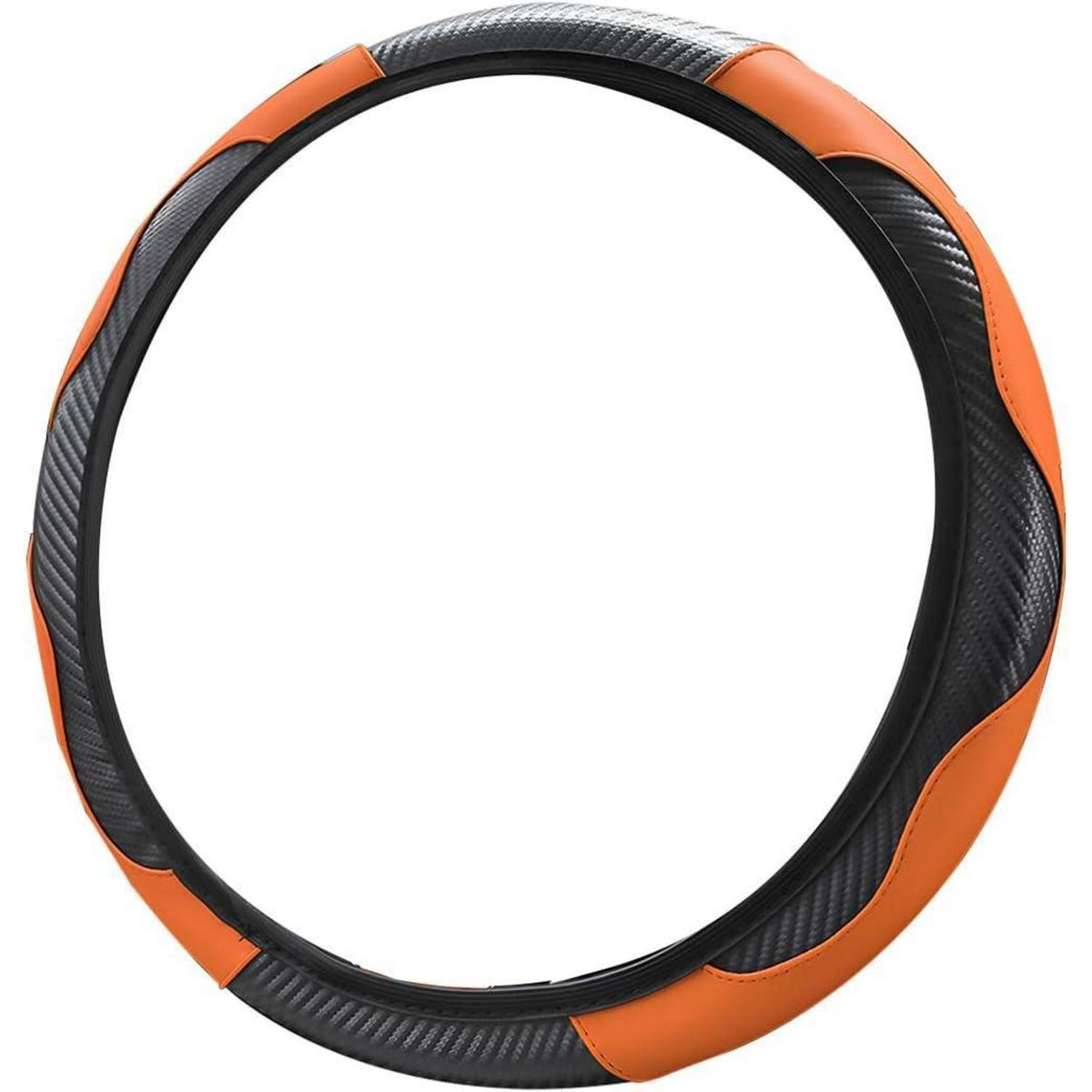 Lenkradbezug Orange 37-38 cm in Lederoptik