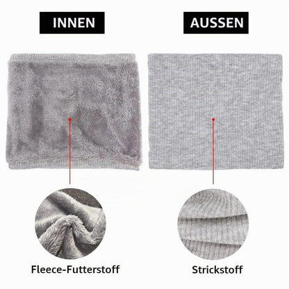 Loop Schal Damen Herren Winter Schlauchschal Unisex Warm Schwarz+Hellgrau
