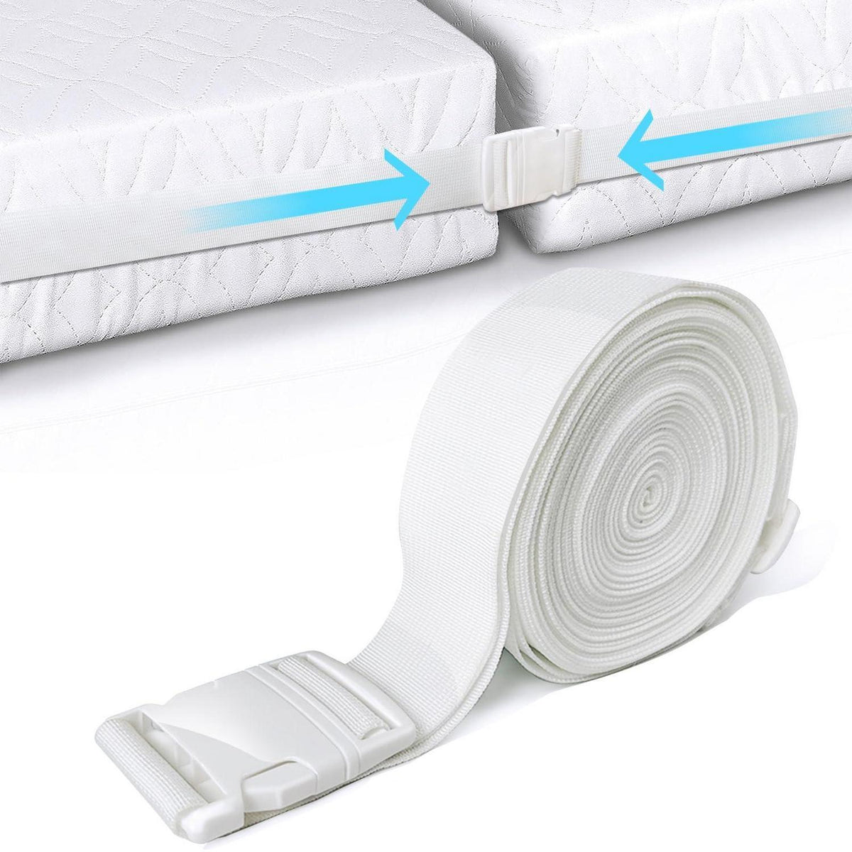 Matratzenhalter – Verbindet zwei Betten zu einem Kingsize Bett