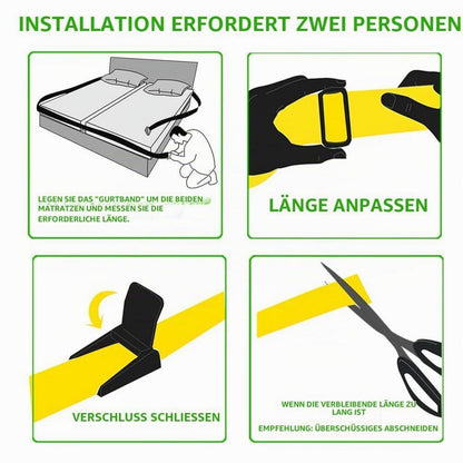 Matratzenhalter – Verbindet zwei Betten zu einem Kingsize Bett