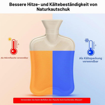 1L Wärmflasche mit Plüschbezug – Winterwärme & Geschenkidee