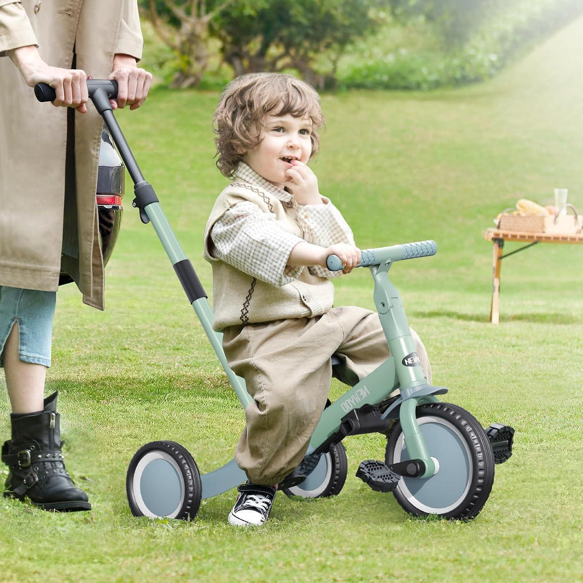 5-in-1 Kinder Dreirad & Laufrad ab 1 Jahr, Grün