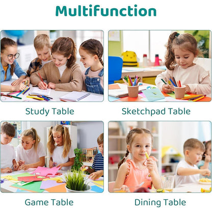 Höhenverstellbares Kindertisch-Stuhl-Set Minzgrün