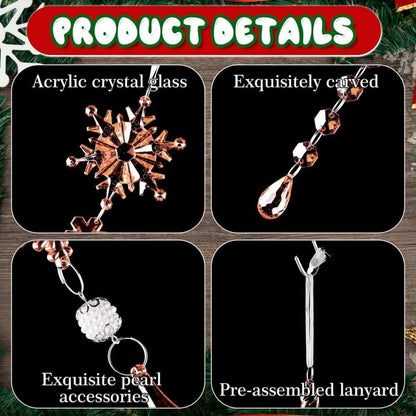 Weihnachtsbaumschmuck Kristall Anhänger 26 Stück Gold