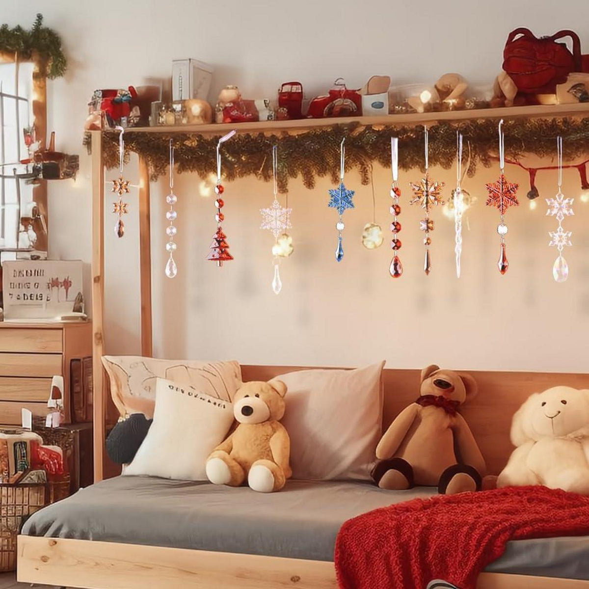 Weihnachtsbaumschmuck Kristall Anhänger 26 Stück Gold