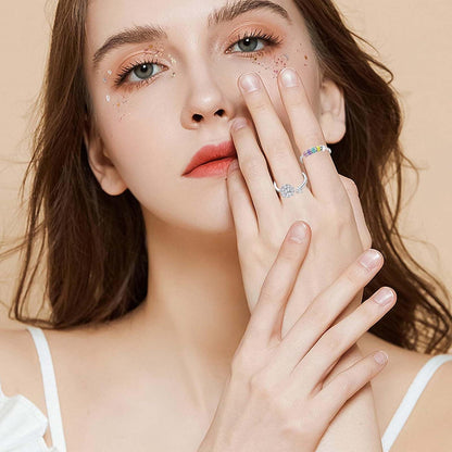Verstellbarer Anti-Stress Ring Set für Damen – Angst & Spinner Ring