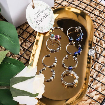 Verstellbarer Anti-Stress Ring Set für Damen – Angst & Spinner Ring