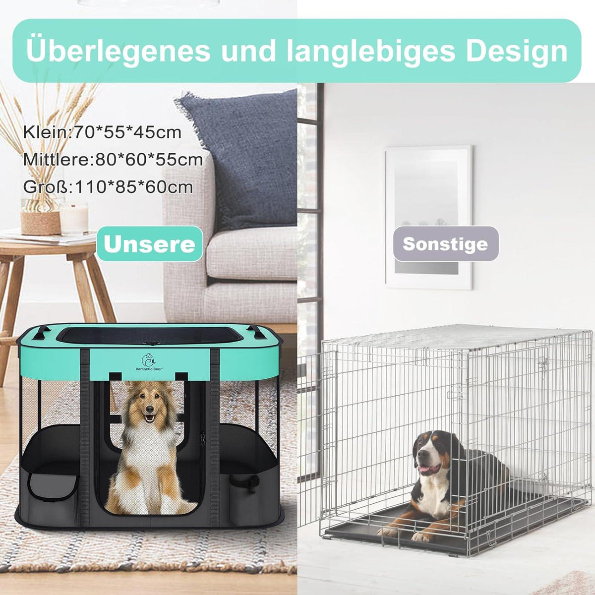 Hundebox Welpenauslauf Wasserdicht Transportbox Freigehege Haustier