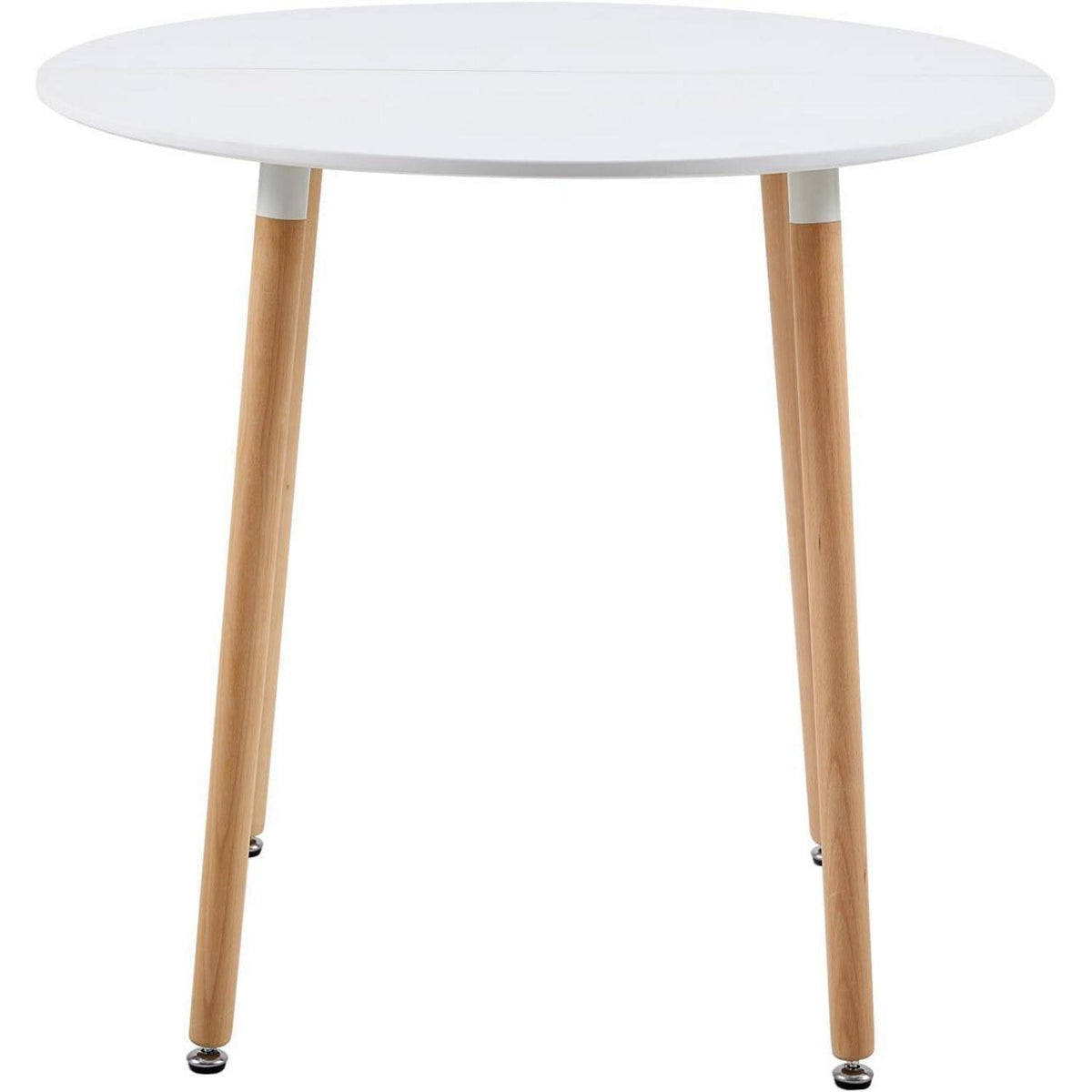 Skandinavisches Essgruppen-Set: 80cm Holztisch & 4 Stühle Schwarz/Grau