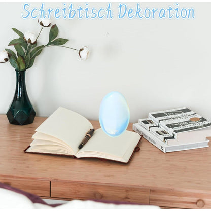 Ovaler Kristall Sorgenstein zur Angstlinderung und Meditation