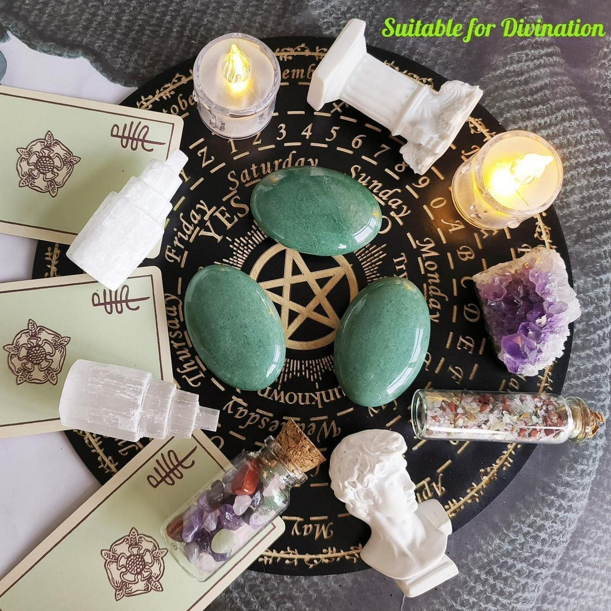 Grüner Aventurin Kristall Stein – Sorgenstein für Meditation & Entspannung