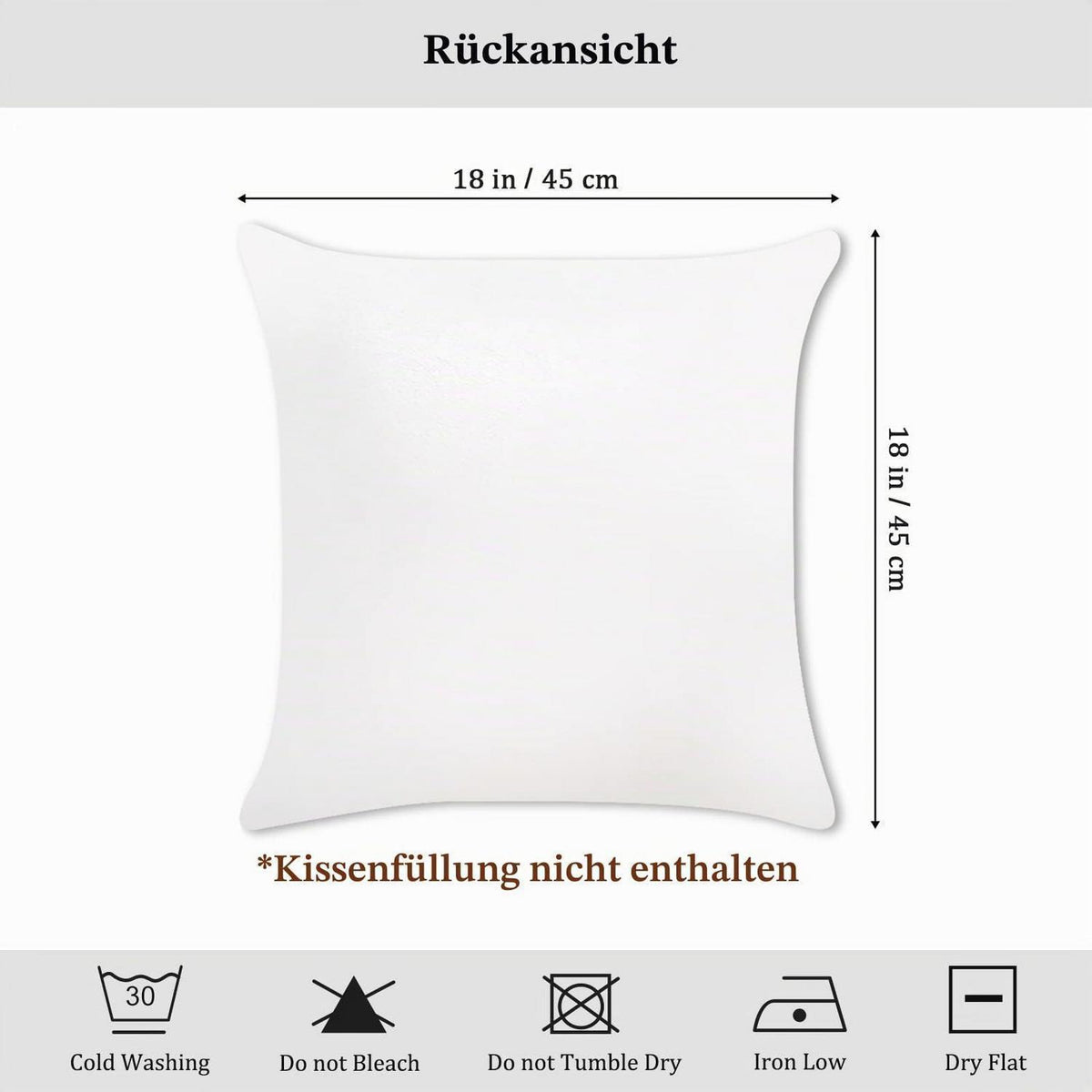 Herbsttiere Kissenbezüge 4er Set 45x45 cm Fuchs Eule Hirsch