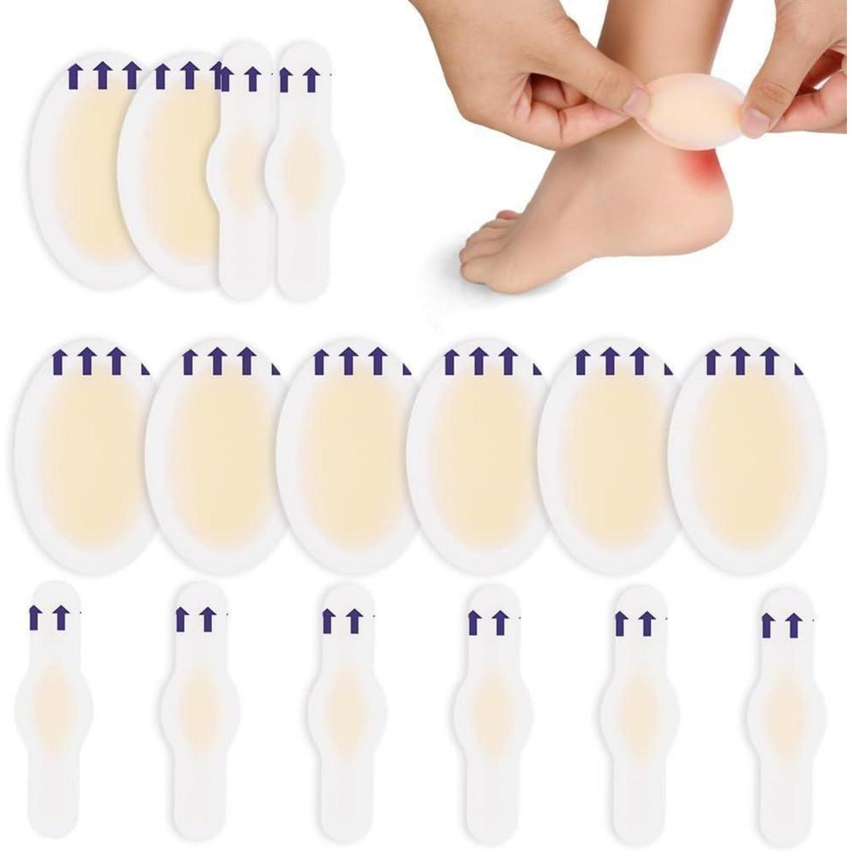 Blasenpflaster Hydrogel Wasserdicht für Ferse & Zehen (16 Stück)