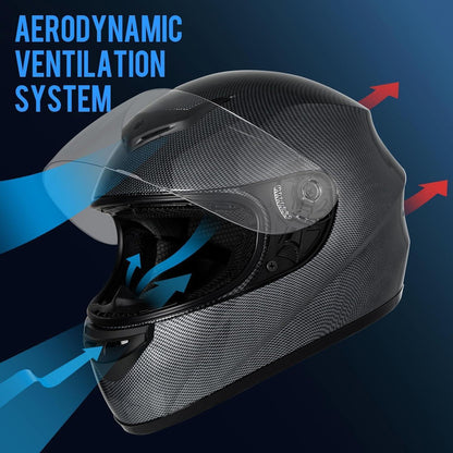 Integralhelm Motorrad Moped ECE 22.06 Kohlefaser M