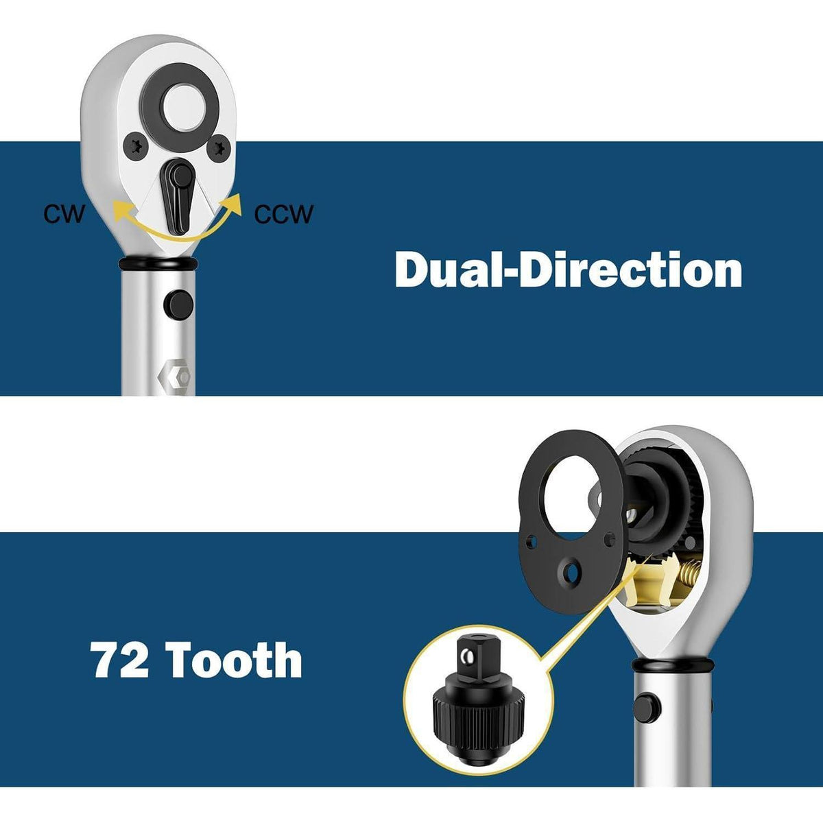 Drehmomentschlüssel Set 3-teilig 1/4" 3/8" 1/2" 5-220Nm Ratschenkopf